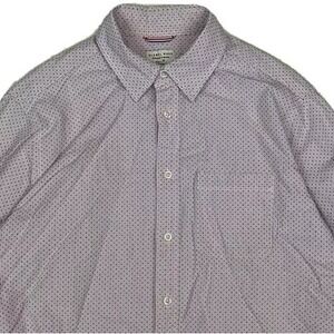 Global Work Mens‎ Shirt Men M Tag Actual Small 3/4 Sleeve Japan Pink Sashiko